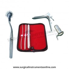 Hegar uterine dilator 3 pieces set,3-4, 7-8, 17-18, pinwheel, grave large, collin large